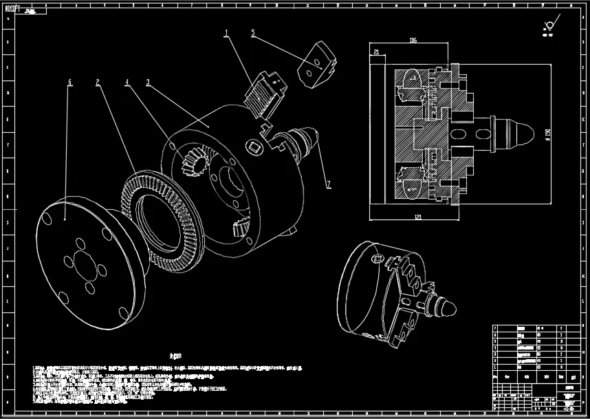 1-椭圆轴加工三爪卡装配