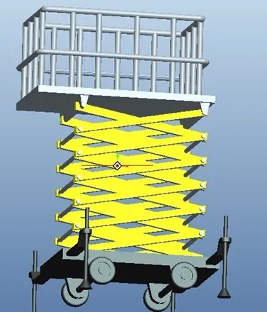 A883-货物搬运升降机平台车设计[含Proe三维图]