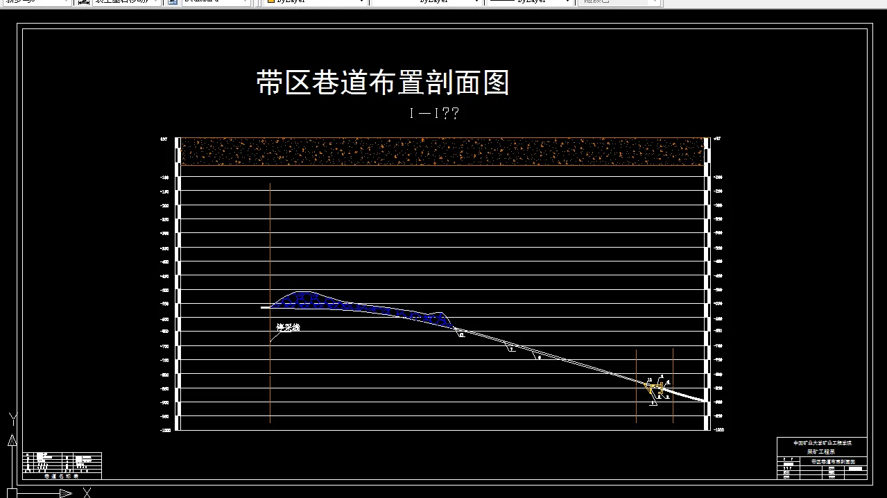 巷道布置剖面图