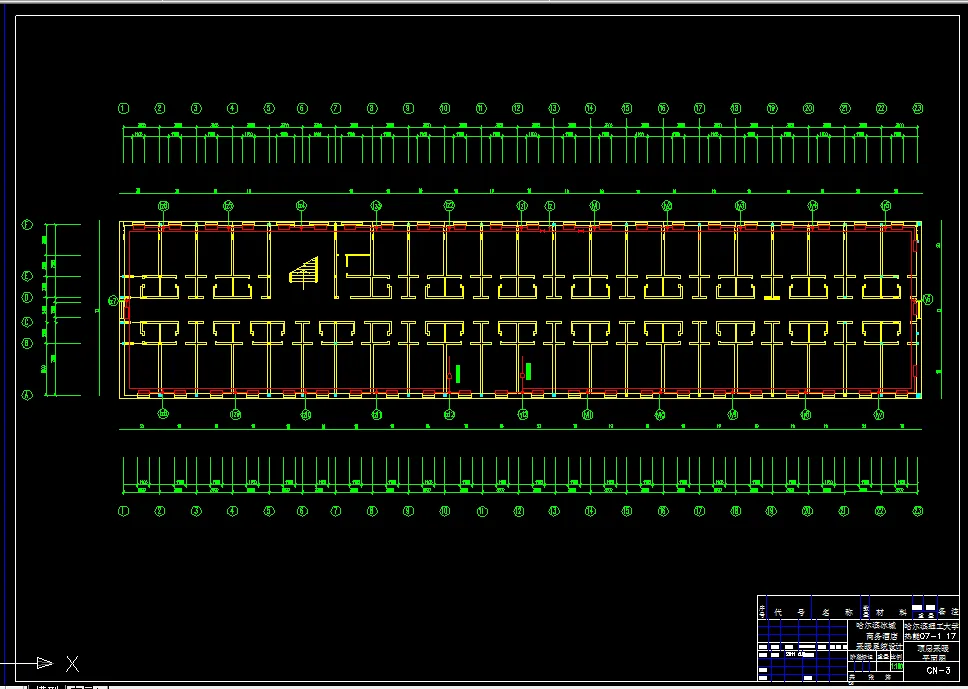 顶层采暖平面图