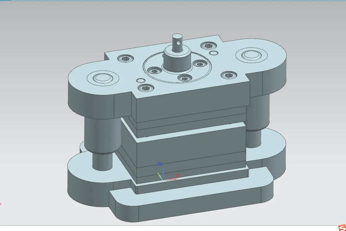 弯曲模3D装配图