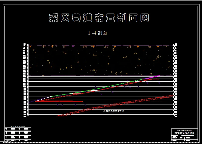 巷道布置剖面图