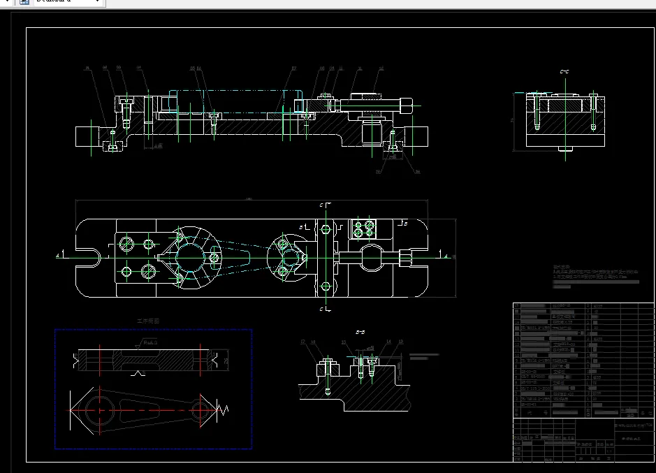 铣上端面夹具装配图