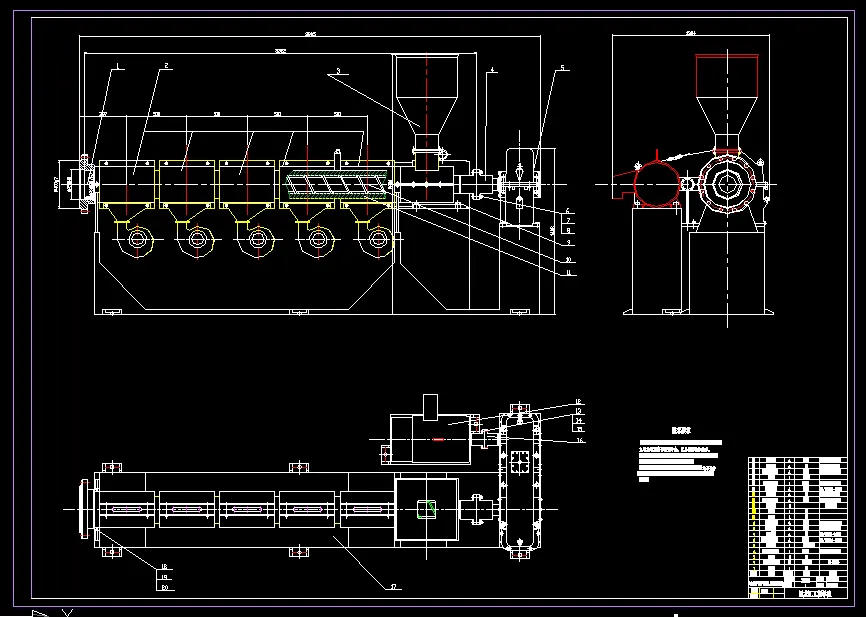 C042-单螺杆挤出机构设计