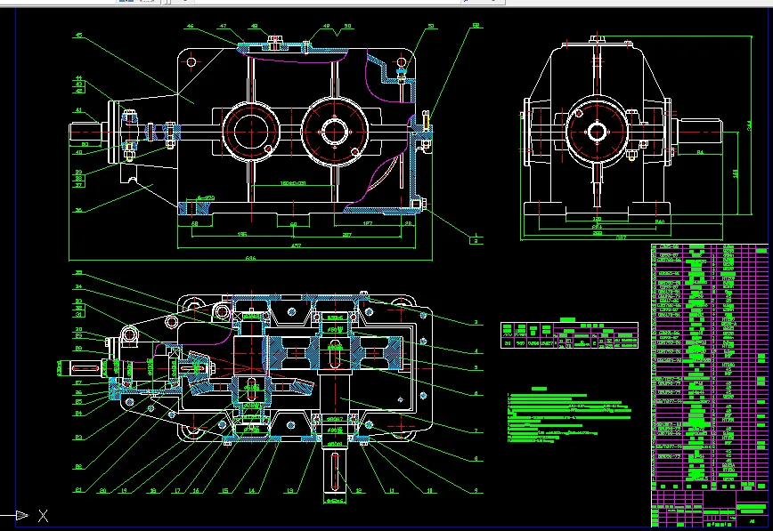 C047-二级展开式圆柱齿轮减速器设计D=300，F=2400N，V=1.0