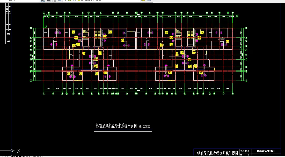 标准层风机盘管水系统平面图