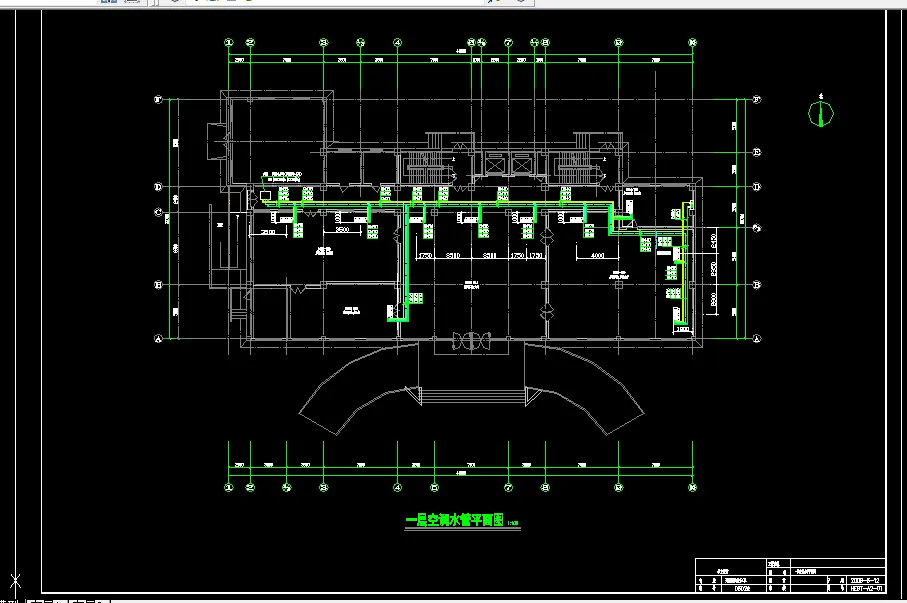 一层空调水管平面图