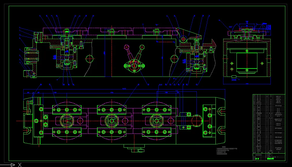 转盘燕尾液动铣卡具