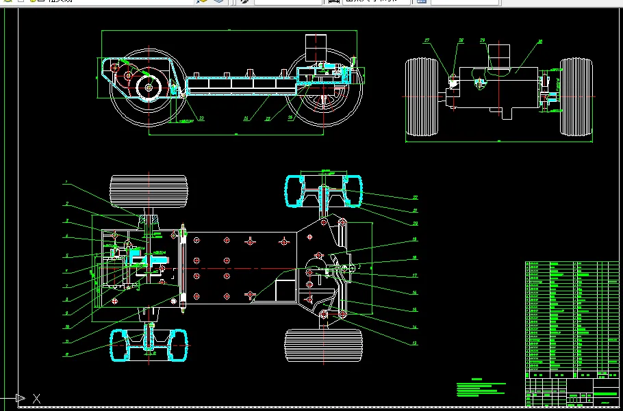 玩具汽车底盘装配图