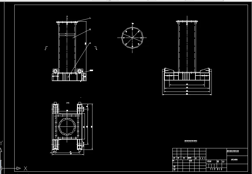 中心立柱装配图（a2）