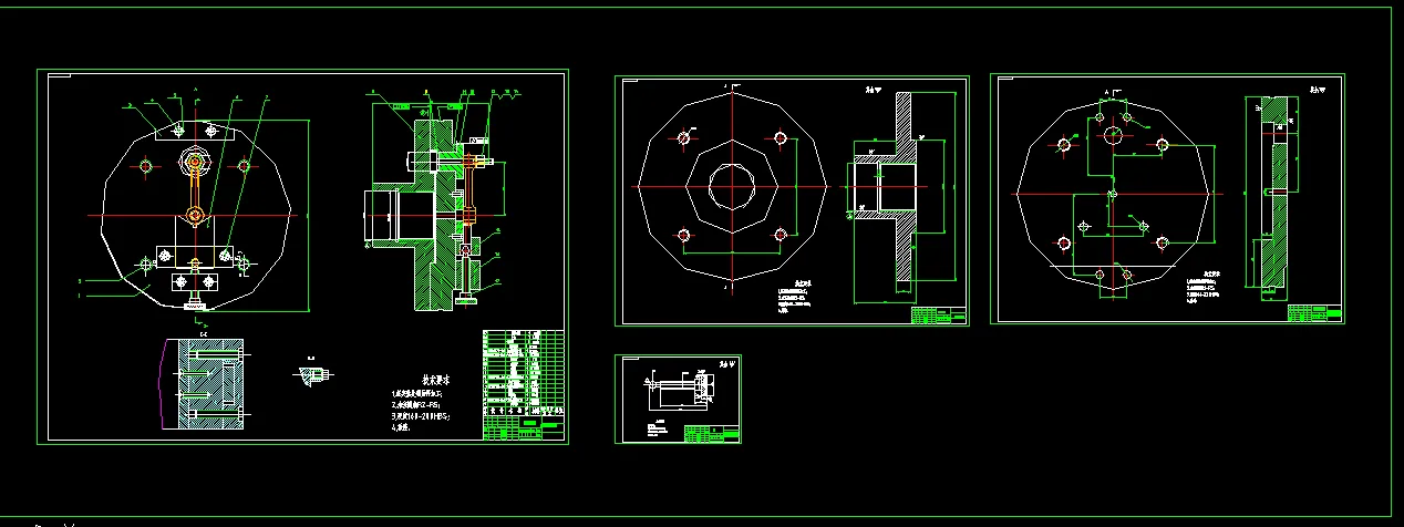 车孔夹具设计图4张