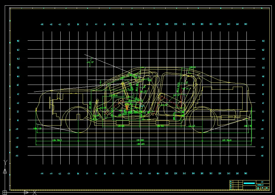 车身布置主视图