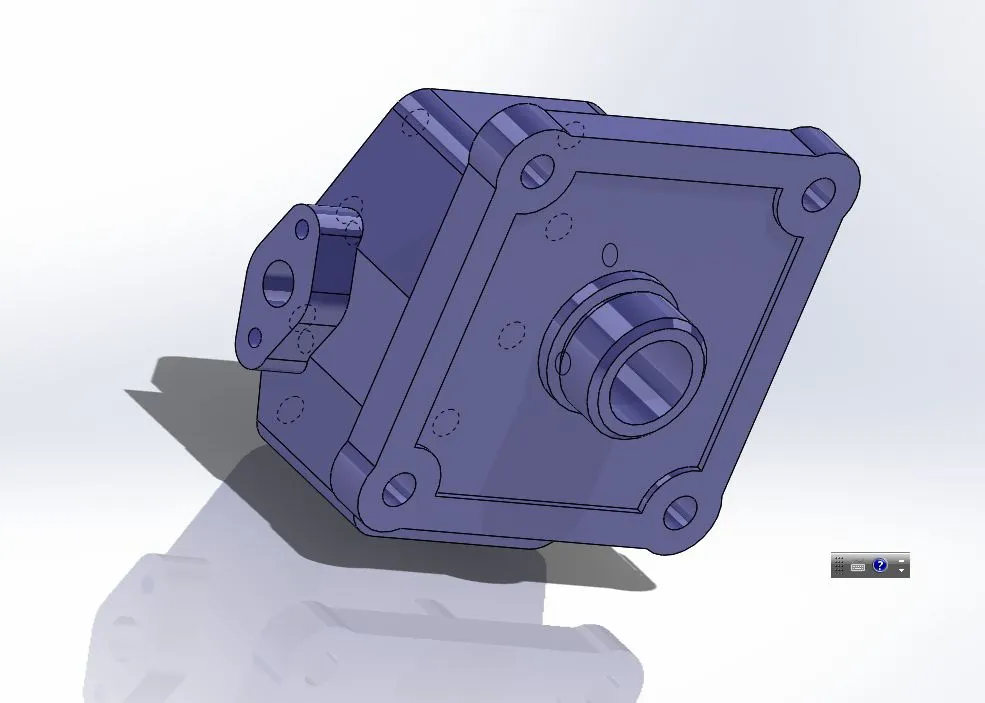 KS259-A型齿轮油泵泵体进出油口端面螺纹底孔8×M8钻夹具3D设计[含SW三维图]