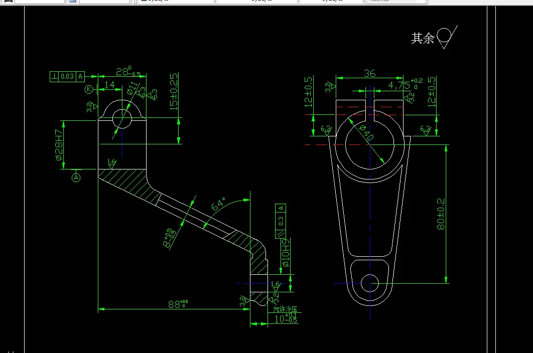 KS633-连杆粗镗大头孔夹具设计-孔距80