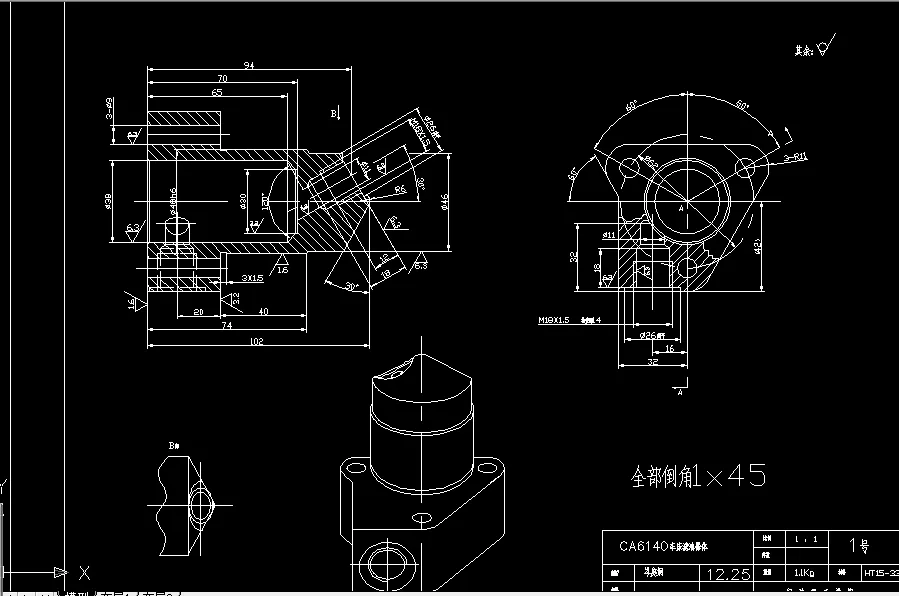 GY03-CA6140车床滤油器加工工艺及钻3-φ9孔夹具设计