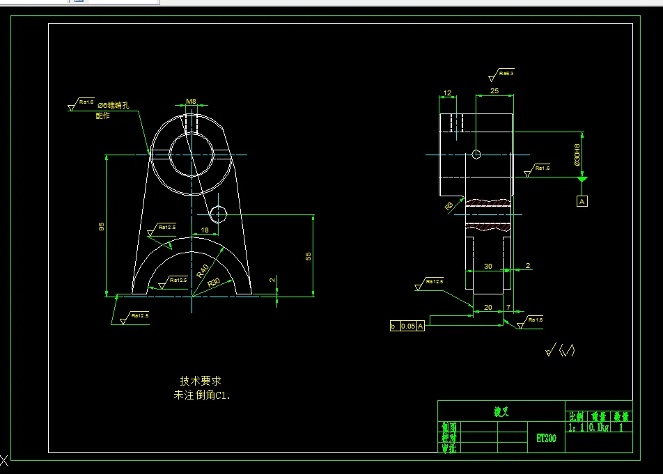 KS711A-拨叉加工工艺及钻M8孔夹具设计