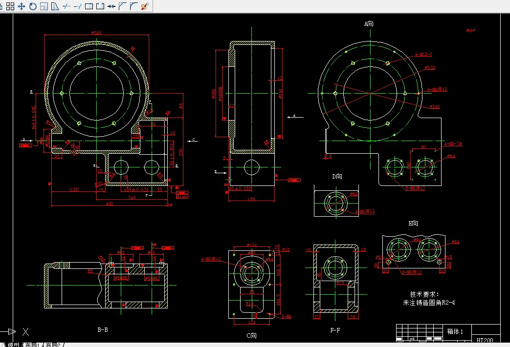 K116A-箱体1加工工艺及工序20 精铣A基准面，尺寸159留余量夹具设计