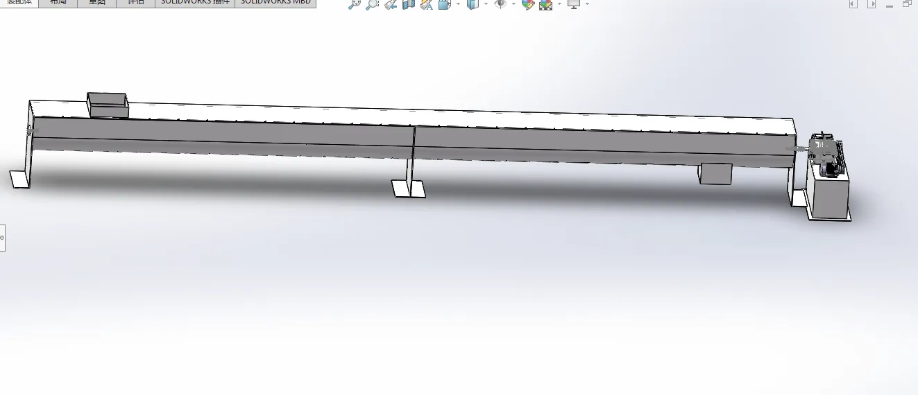 F763-8米粉料螺旋输送机研发与设计-水平[含SW三维图]