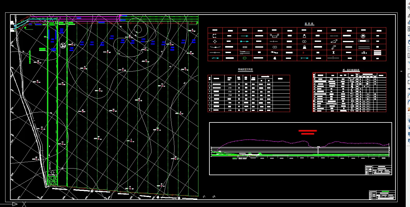 巷道平面图+剖面图