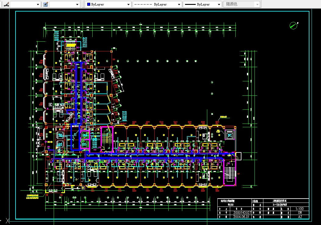 五～十层水系统平面图