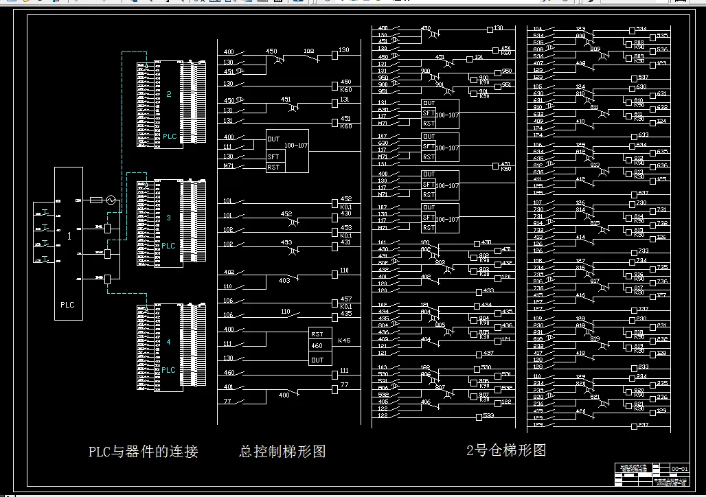 发酵系统PLC连线图和梯形图