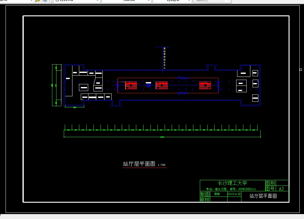 车站厅层平面图