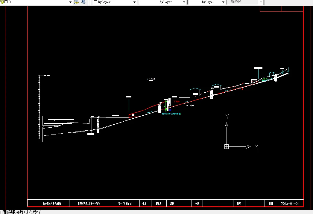 滑坡治理1-1剖面图