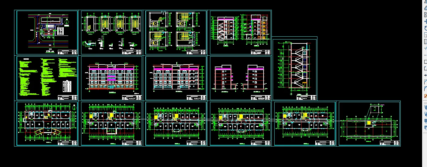 H285-多层综合办公楼建筑、结构设计-5层3000平米
