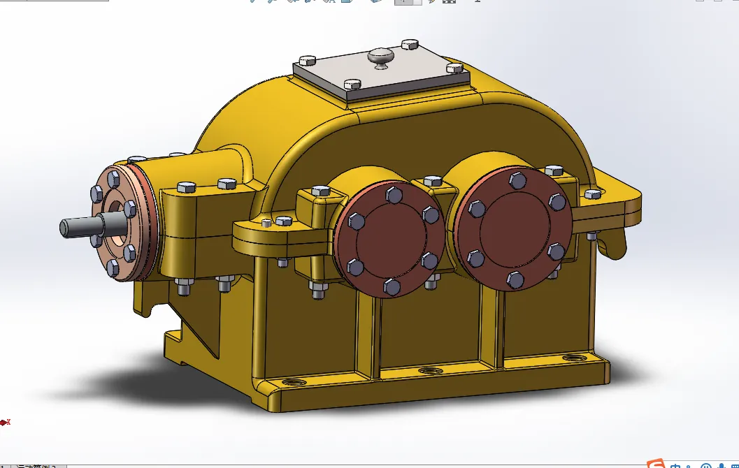H419-带式输送机传动装置二级圆锥圆柱齿轮减速器【含SW三维动画】F=1397N D=250 V=1.43ms