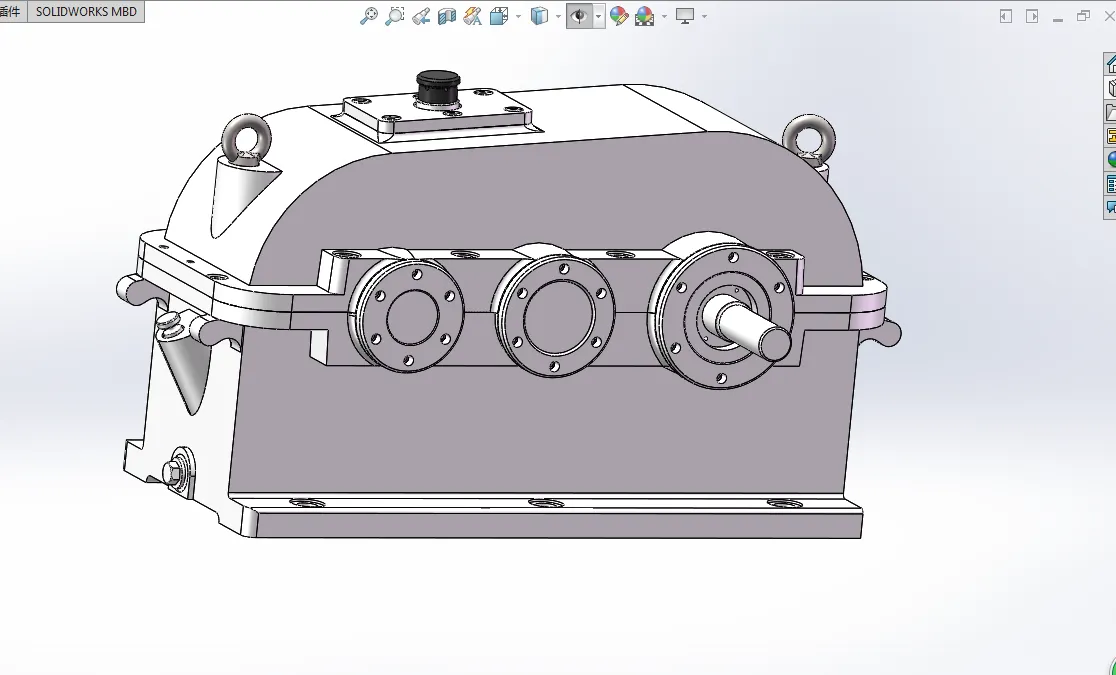 H429-二级展开式圆柱齿轮减速器【含SW三维动画】F=1474N  D=290 V=0.75ms