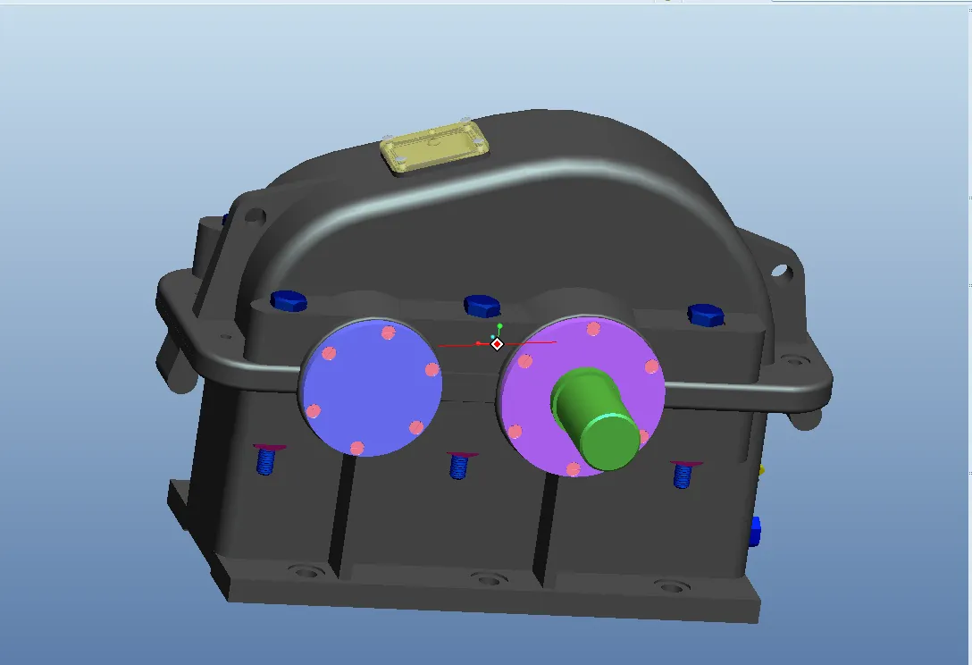 H442-一级直齿圆柱齿轮减速器【含PROE三维】.F=2925 V=1.4 D=400