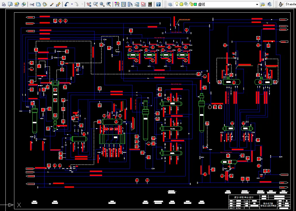 合成氨合成工段管道仪表流程图