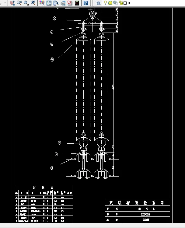 悬垂串双联布置