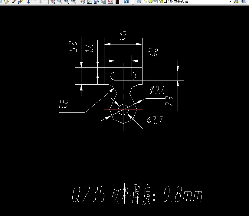 H669-小垫板冲压工艺及模具设计-长13