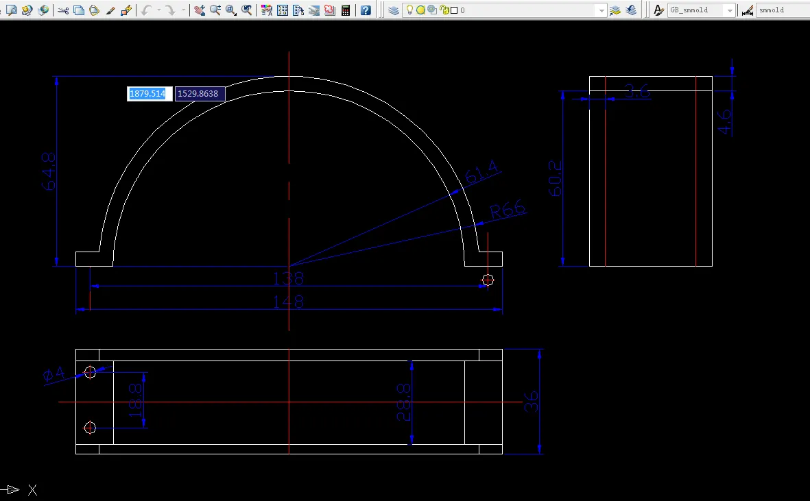H681-塑料弯板注射模的结构设计与制造-长148
