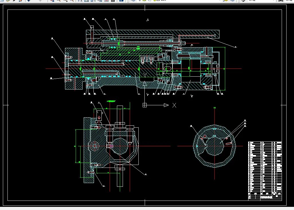 手架伸缩和回转结构图-A0