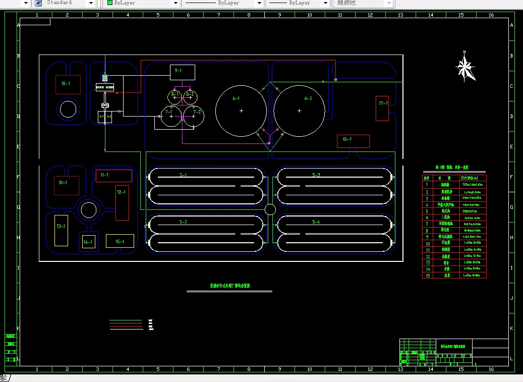 某污水处理厂管线布置图