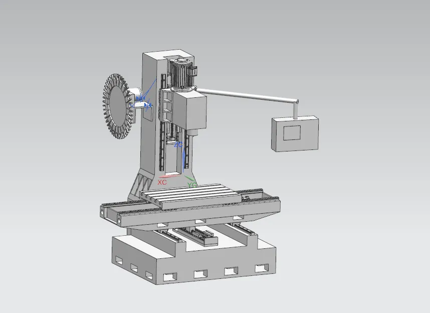 i360-立式加工中心设计与机床刚度分析[含UG三维图]