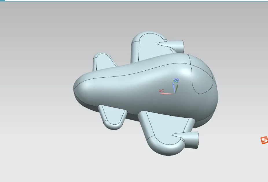 i730-儿童玩具飞机底壳三维造型注塑模设计及数控加工[含UG三维图]