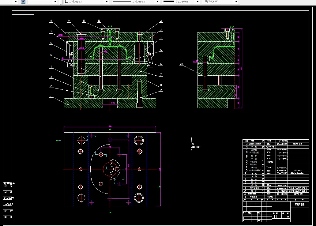 下盖模具装配图