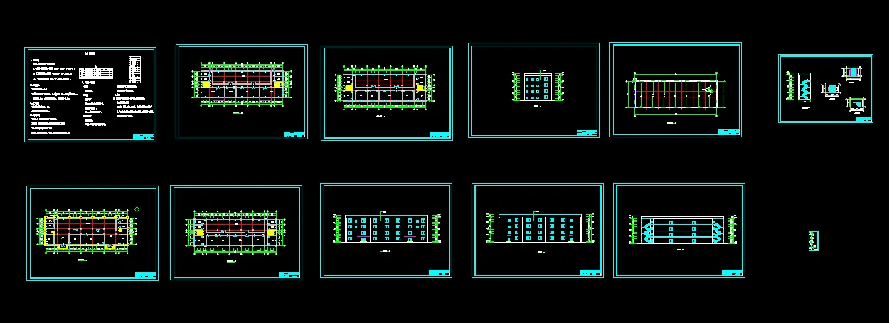 J695-长春蓄达办公楼土建设计-4层，3528平米