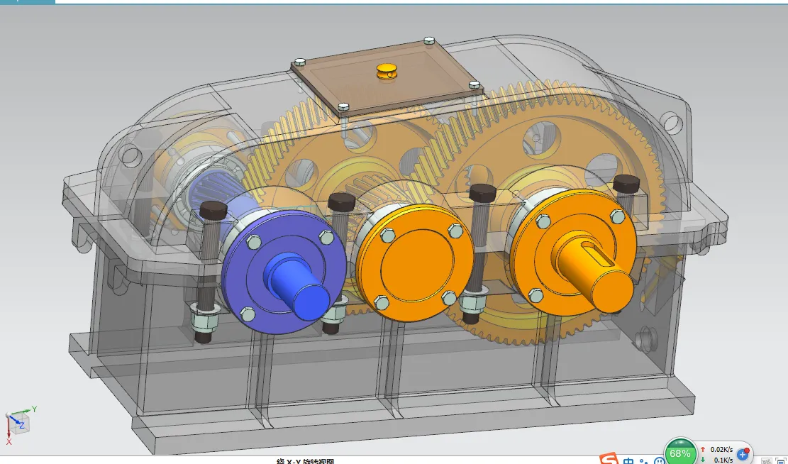 J958-展开式双级斜齿圆柱齿轮减速器【含UG三维】F=6000V=0.48D=400