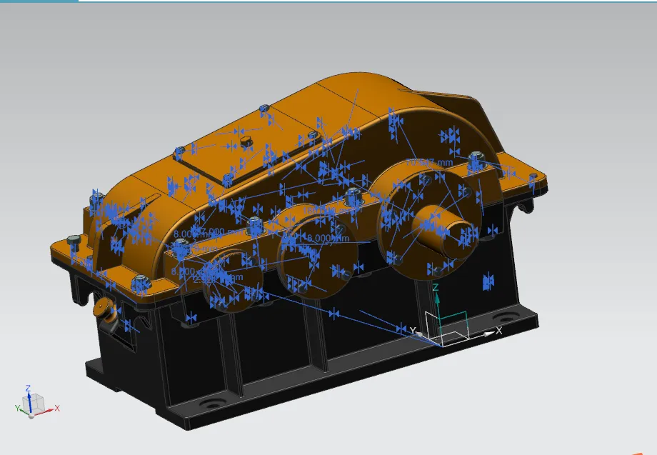 J970-展开式双级斜齿圆柱齿轮减速器【含UG三维】F=4500V=0.54D=400