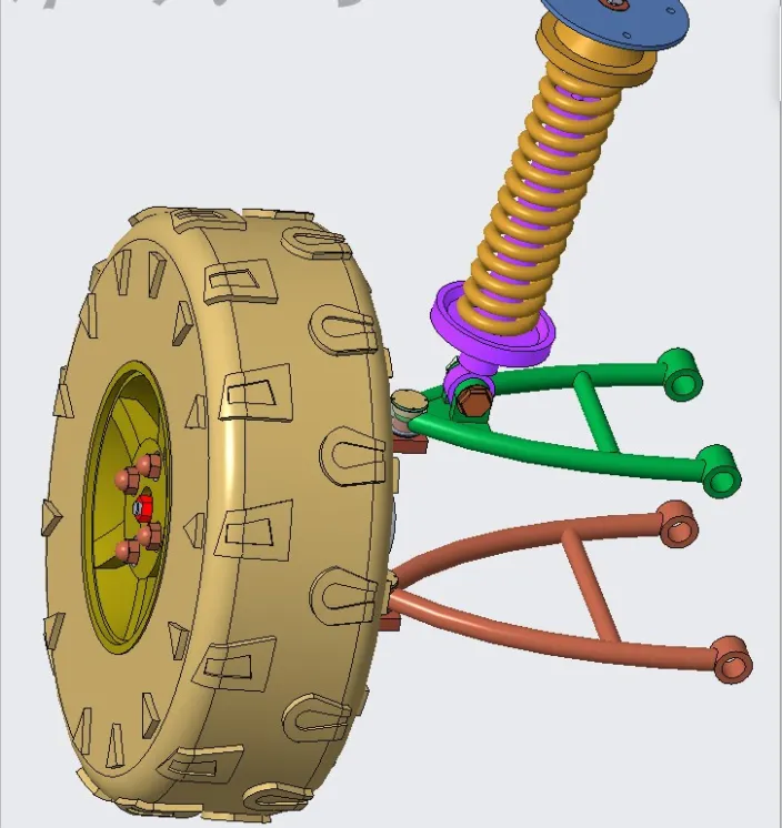K254-全地形车双横臂独立悬架设计及运动仿真优化【含Creo4.0三维】adams仿真
