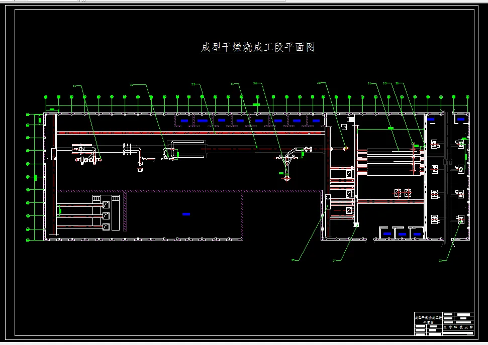 图8 成型干燥烧成工段平面图