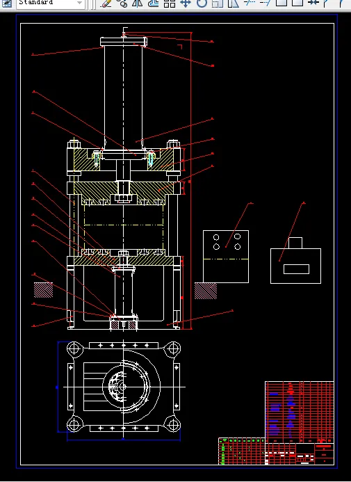 K573-YA32-1000KN四柱万能液压机设计