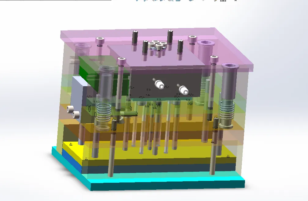 电话机底座三维装配图
