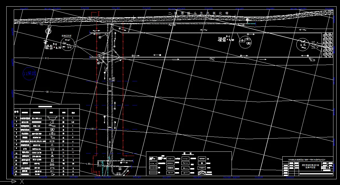 采区巷道布置及机械配置平面图