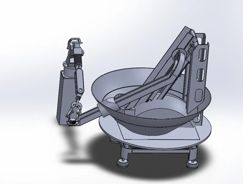L802-矿泉水瓶盖自动送料机结构设计[含SW三维图]