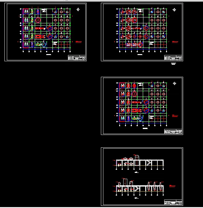 A1-VC合成工段设备布置图共4张